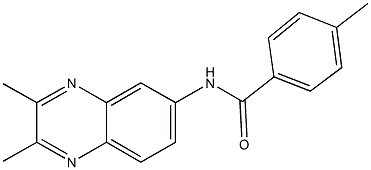 N-(2,3-dimethyl-6-quinoxalinyl)-4-methylbenzamide 구조식 이미지