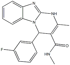 4-(3-fluorophenyl)-N,2-dimethyl-1,4-dihydropyrimido[1,2-a]benzimidazole-3-carboxamide Structure