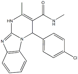 4-(4-chlorophenyl)-N,2-dimethyl-1,4-dihydropyrimido[1,2-a]benzimidazole-3-carboxamide Structure