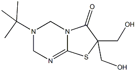 3-tert-butyl-7,7-bis(hydroxymethyl)-3,4-dihydro-2H-[1,3]thiazolo[3,2-a][1,3,5]triazin-6(7H)-one Structure