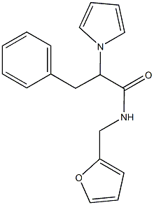 N-(2-furylmethyl)-3-phenyl-2-(1H-pyrrol-1-yl)propanamide 구조식 이미지