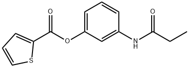 3-(propionylamino)phenyl 2-thiophenecarboxylate 구조식 이미지