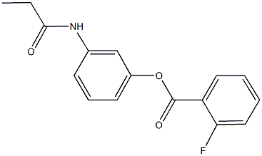 3-(propionylamino)phenyl 2-fluorobenzoate 구조식 이미지