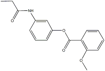 3-(propionylamino)phenyl 2-methoxybenzoate 구조식 이미지