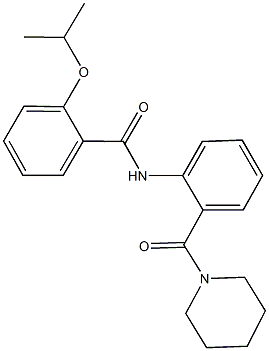 2-isopropoxy-N-[2-(1-piperidinylcarbonyl)phenyl]benzamide Structure