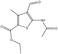 ethyl 5-(acetylamino)-4-formyl-3-methylthiophene-2-carboxylate 구조식 이미지