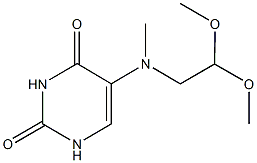 5-[(2,2-dimethoxyethyl)(methyl)amino]pyrimidine-2,4(1H,3H)-dione 구조식 이미지