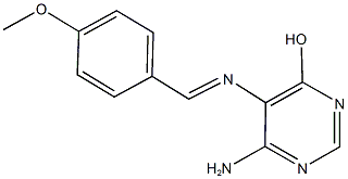 6-amino-5-[(4-methoxybenzylidene)amino]pyrimidin-4-ol Structure