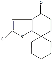 2-chloro-6,7-dihydrospiro[1-benzothiophene-7,1'-cyclohexane]-4(5H)-one Structure