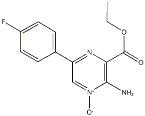 ethyl 3-amino-6-(4-fluorophenyl)pyrazine-2-carboxylate 4-oxide 구조식 이미지