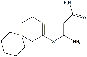 2-amino-4,5,6,7-tetrahydrospiro[1-benzothiophene-6,1'-cyclohexane]-3-carboxamide Structure