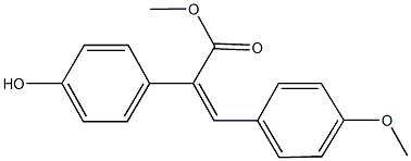 methyl 2-(4-hydroxyphenyl)-3-(4-methoxyphenyl)acrylate Structure