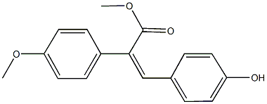 methyl 3-(4-hydroxyphenyl)-2-(4-methoxyphenyl)acrylate Structure