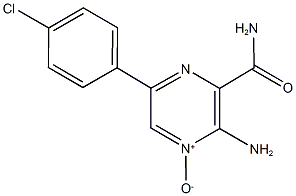 2-amino-3-carboxamide-5-(4-chloro-phenyl)pyrazine-1-oxide Structure