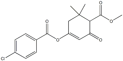 4-(methoxycarbonyl)-5,5-dimethyl-3-oxo-1-cyclohexen-1-yl 4-chlorobenzoate 구조식 이미지