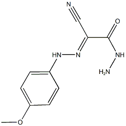 2-cyano-2-[(4-methoxyphenyl)hydrazono]acetohydrazide Structure