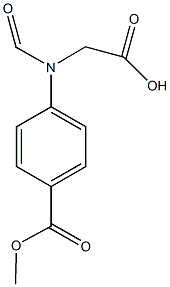 [formyl-4-(methoxycarbonyl)anilino]acetic acid 구조식 이미지