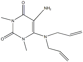 5-amino-6-(diallylamino)-1,3-dimethyl-2,4(1H,3H)-pyrimidinedione 구조식 이미지