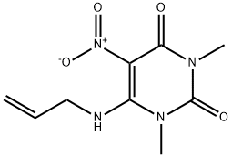 6-(allylamino)-5-nitro-1,3-dimethyl-2,4(1H,3H)-pyrimidinedione 구조식 이미지