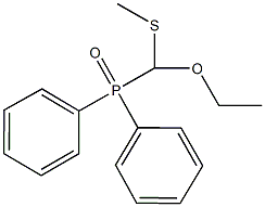 ethoxy(methylsulfanyl)methyl(diphenyl)phosphine oxide 구조식 이미지