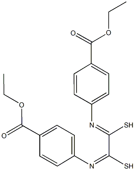 N~1~,N~2~-bis[4-(ethoxycarbonyl)phenyl]ethanediimidothioic acid Structure