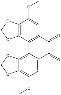 5,5'-formyl-7,7'-methoxy-4,4'-bis(1,3-benzodioxole) Structure