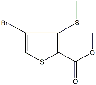 methyl 4-bromo-3-(methylsulfanyl)thiophene-2-carboxylate 구조식 이미지