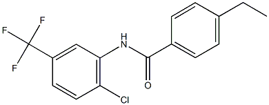 N-[2-chloro-5-(trifluoromethyl)phenyl]-4-ethylbenzamide 구조식 이미지