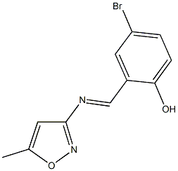 4-bromo-2-{[(5-methyl-3-isoxazolyl)imino]methyl}phenol Structure