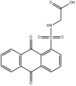 {[(9,10-dioxo-9,10-dihydro-1-anthracenyl)sulfonyl]amino}acetic acid 구조식 이미지