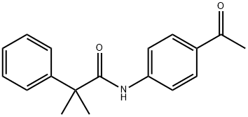 N-(4-acetylphenyl)-2-methyl-2-phenylpropanamide 구조식 이미지