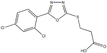 3-{[5-(2,4-dichlorophenyl)-1,3,4-oxadiazol-2-yl]sulfanyl}propanoic acid Structure