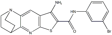 5-amino-N-(3-bromophenyl)-7-thia-1,9-diazatetracyclo[9.2.2.0~2,10~.0~4,8~]pentadeca-2(10),3,5,8-tetraene-6-carboxamide Structure