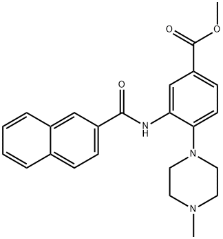 methyl 4-(4-methyl-1-piperazinyl)-3-(2-naphthoylamino)benzoate Structure