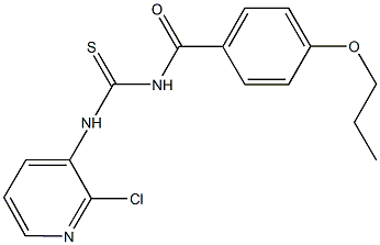 N-(2-chloro-3-pyridinyl)-N'-(4-propoxybenzoyl)thiourea Structure