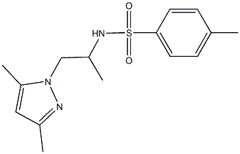 N-[2-(3,5-dimethyl-1H-pyrazol-1-yl)-1-methylethyl]-4-methylbenzenesulfonamide Structure