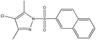 4-chloro-3,5-dimethyl-1-(2-naphthylsulfonyl)-1H-pyrazole Structure