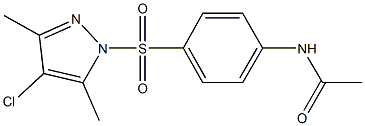 N-{4-[(4-chloro-3,5-dimethyl-1H-pyrazol-1-yl)sulfonyl]phenyl}acetamide 구조식 이미지