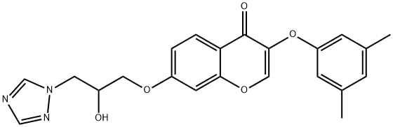 3-(3,5-dimethylphenoxy)-7-[2-hydroxy-3-(1H-1,2,4-triazol-1-yl)propoxy]-4H-chromen-4-one Structure