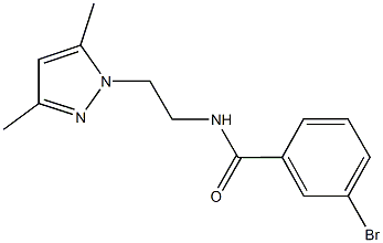 3-bromo-N-[2-(3,5-dimethyl-1H-pyrazol-1-yl)ethyl]benzamide 구조식 이미지