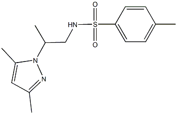 N-[2-(3,5-dimethyl-1H-pyrazol-1-yl)propyl]-4-methylbenzenesulfonamide 구조식 이미지