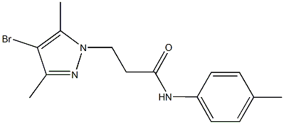 3-(4-bromo-3,5-dimethyl-1H-pyrazol-1-yl)-N-(4-methylphenyl)propanamide Structure