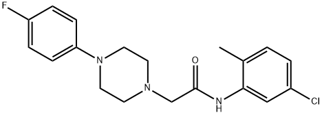 N-(5-chloro-2-methylphenyl)-2-[4-(4-fluorophenyl)-1-piperazinyl]acetamide Structure