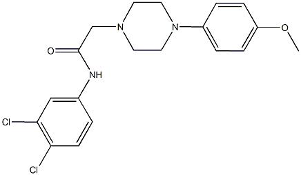 N-(3,4-dichlorophenyl)-2-[4-(4-methoxyphenyl)-1-piperazinyl]acetamide Structure