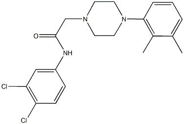 N-(3,4-dichlorophenyl)-2-[4-(2,3-dimethylphenyl)-1-piperazinyl]acetamide 구조식 이미지