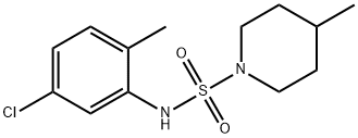 N-(5-chloro-2-methylphenyl)-4-methyl-1-piperidinesulfonamide 구조식 이미지