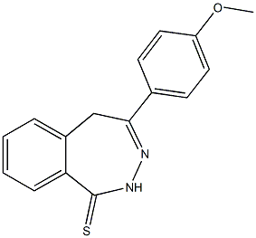 4-(4-methoxyphenyl)-2,5-dihydro-1H-2,3-benzodiazepine-1-thione 구조식 이미지