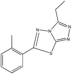 3-ethyl-6-(2-methylphenyl)[1,2,4]triazolo[3,4-b][1,3,4]thiadiazole 구조식 이미지