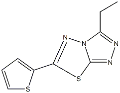 3-ethyl-6-(2-thienyl)[1,2,4]triazolo[3,4-b][1,3,4]thiadiazole Structure