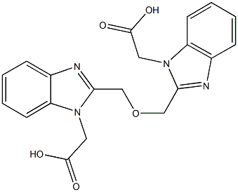 [2-({[1-(carboxymethyl)-1H-benzimidazol-2-yl]methoxy}methyl)-1H-benzimidazol-1-yl]acetic acid 구조식 이미지